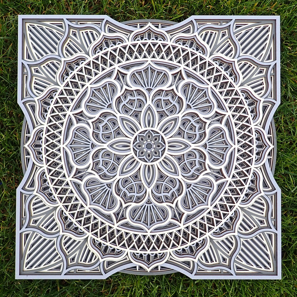 3D drevená mandala 2