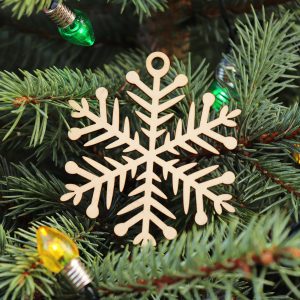 Drevená vianočná ozdoba na stromček hviezda 5, 76x90mm 9