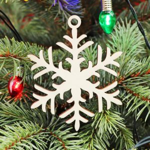 Drevená vianočná ozdoba na stromček hviezda 6, 73x90mm 7