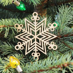 Drevená vianočná ozdoba na stromček hviezda 7, 78x88mm 9
