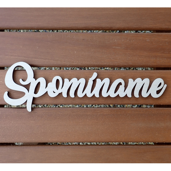 Drevený nápis Spomíname 2, 200x61mm