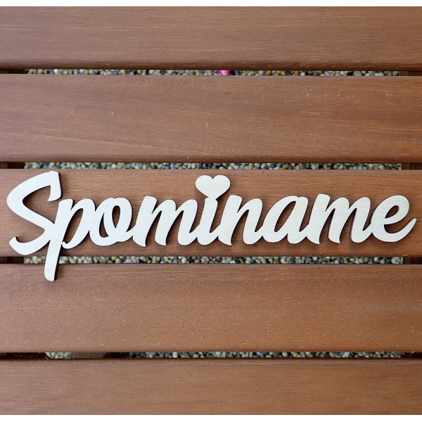 Drevený nápis Spomíname 4, 200x54mm