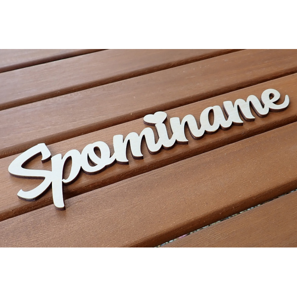 Drevený nápis Spomíname 4, 200x54mm