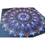 Mandala ručne maľovaná fialovo hnedá, 20x20cm