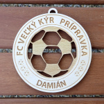 Drevená medaila futbal 7