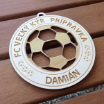 Drevená medaila futbal 8