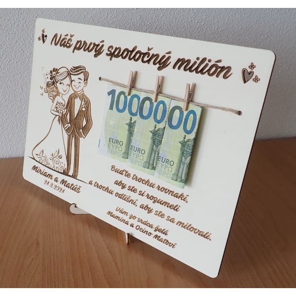 Svadobna Tabulka Nas Prvy Spolocny Milion