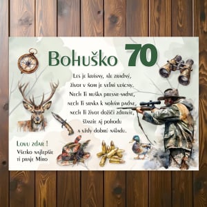 Tabuľka k narodeninám pre poľovníka 3
