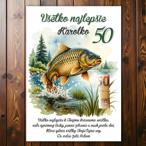 Tabuľka k narodeninám pre rybára 1